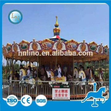 Attractive customized seats kiddie carousel horse ride for sale