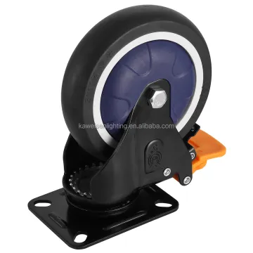 Load-Bearing Industrial Machinery Equipment Cart with 3/4/5 Inch Wheels, Shock Absorbing Mute Casters, TPR Single Spindle Brake Wheels
