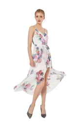 Play Around Midi Dress Crossover V Neckline