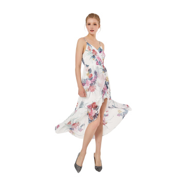 Play Around Midi Dress Crossover V Neckline