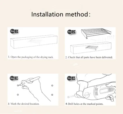 New design household wall mounted foldable clothes drying rack retractable clothes dry rack foldable towel rack