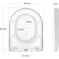 Fanmitrk Duroplast White D-Shape Toilet Seat