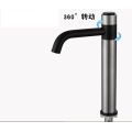 Bathroom 360 degree rotation press button Washbasin Faucet 304 SUS Cold water only Basin Taps