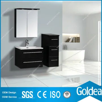 600mm Antique Black Flat Pack Furniture Bathroom Cabinet