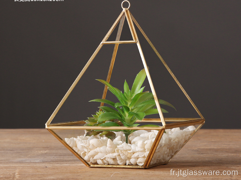 Nouveau produit Terrarium suspendu en verre géométrique d&#39;intérieur