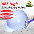 Capacete de segurança com costela única em material ABS branco