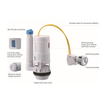 Hot Selling ABS Toilet Wire Control 3 Inch Cable Dual Flush Valve
