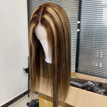 wholesale remy human hair wigs highlight T part ,mink human hair lace front wigs brazilian piano color hair wigs