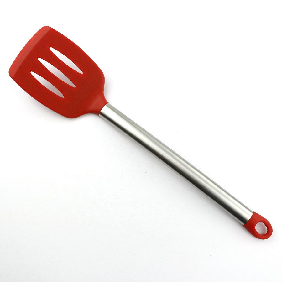 Silicone Slotted Spatula With Stainless Steel Handle