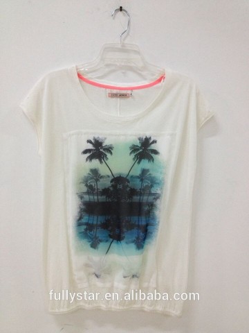 hot basic t-shirt white printed causal t shirt