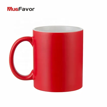 Custom Color Changing Magic Coffee Mug - MBS11-R Red Heat Sensitive Mug