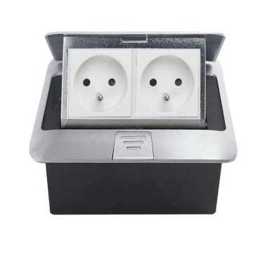 Popular German 2Gang 250V 16A Aluminum Pop-Up Floor Socket - Hot Sell Soft Design