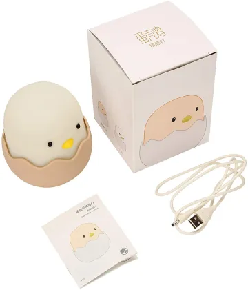 Creative Rechargeable Silicone LED Egg Night Light for Baby Sleep