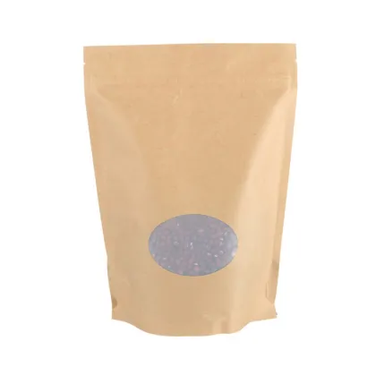 Flower Vegetable Kraft Paper Standing Packaging For Seeds