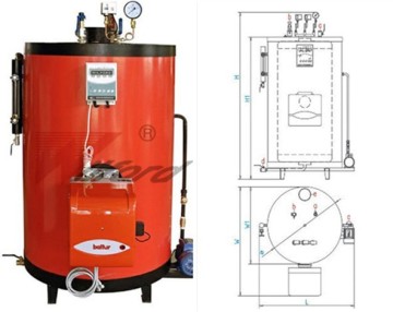 vertical gas fired steam boiler , oil fired steam boiler