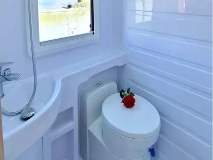 Dometic W5000 Rotating Toilet with Black Waste Box for RVs and Caravans