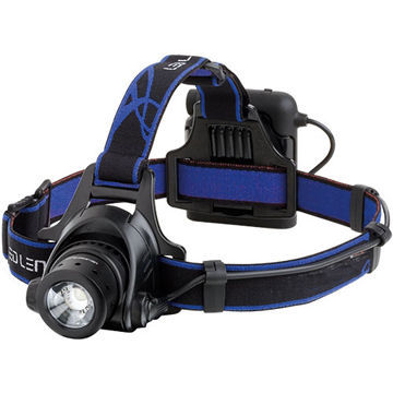 Up to 220lm rechargeable LED head lamp with adjustable focus and 688ft beam distance