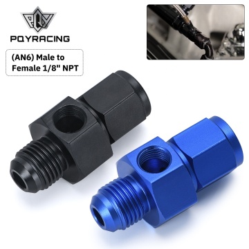 AN-6 Male to Female 1/8" NPT Gauge/Sensor Side Port Adapter PQY-SL9192-06