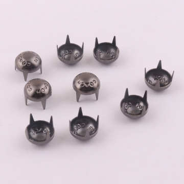 8 mm czarne mosiężne ubrania kolce pazury paznowciami kołki nity
