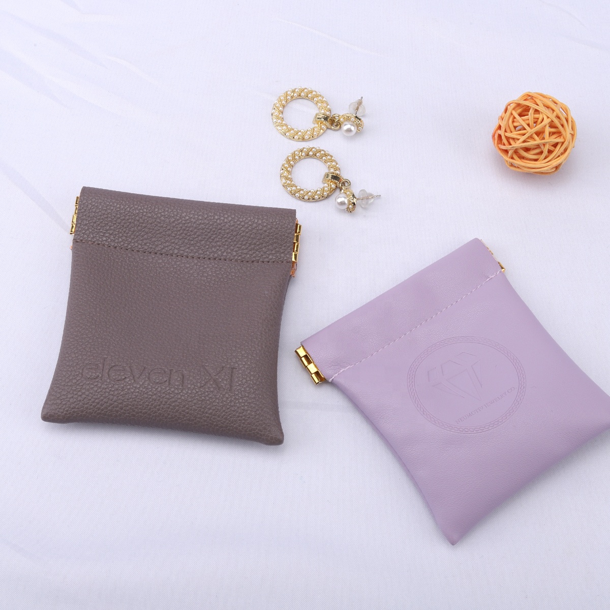 Custom Printed PU Leather Waterproof Jewelry Storage pouch