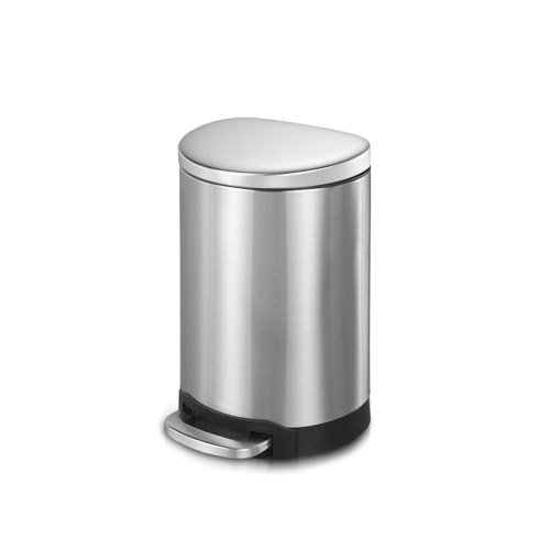 Stainless Steel Semi-round Step-on Trash Can