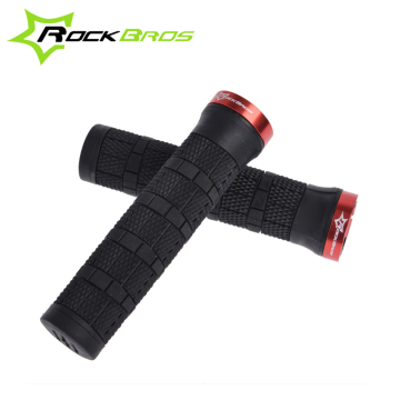 RROCKBROS Bike MTB Grips Handlebar Lock-on Grips Aluminum Alloy+Soft Durable PE Rubber Fixed Gear Grips Parts For Bicycles 4Colo