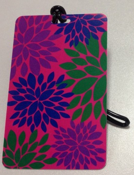 well design printing colorful flower rubber diy luggage tags