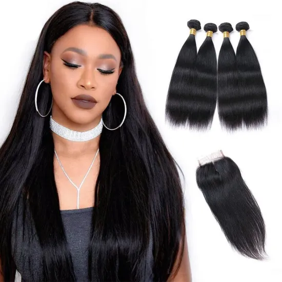 4 bundles 6A Peruvian straight hair extension free sample free shipping