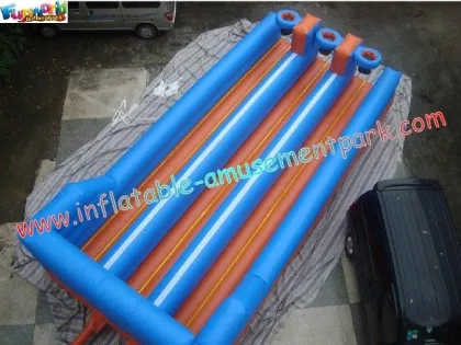 Pvc Inflatable Bungee Run Triple Lane,three Laneinflatable Sports Games Bungee