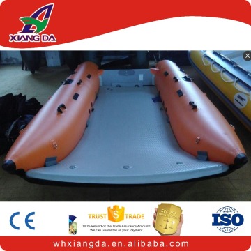 Catamaran air mat floor inflatable pontoon boat