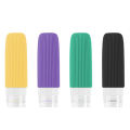 Conjunto de botellas de viaje de silicona portátil Contenedores de artículos de tocador