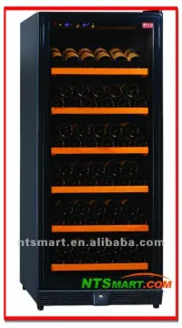 308L 127-bottle display luxury glass door electric compressor wine cabinet