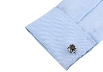 Octagon Skeleton Black Ziron Cufflinks Customized Mens Cufflinks