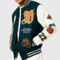 Giacca da baseball varsity verde scuro