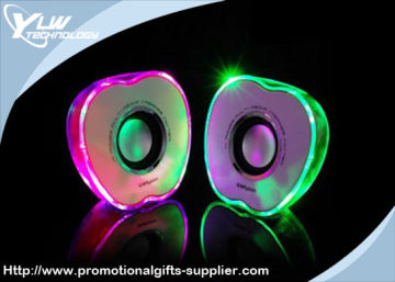 Apple Shape Small Portable Light Usb Ihome Mini Speakers With Volume Control