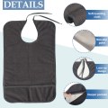Adult Bibs for Seniors Eating Gray