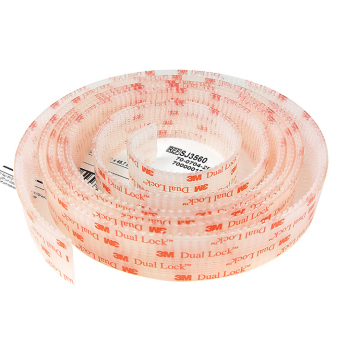 White Self-Adhesive Circle Clear Hook and Loop Mushroom Head SJ3560 SJ3561 SJ3562 Reclosable Sheets Dual Lock Tape