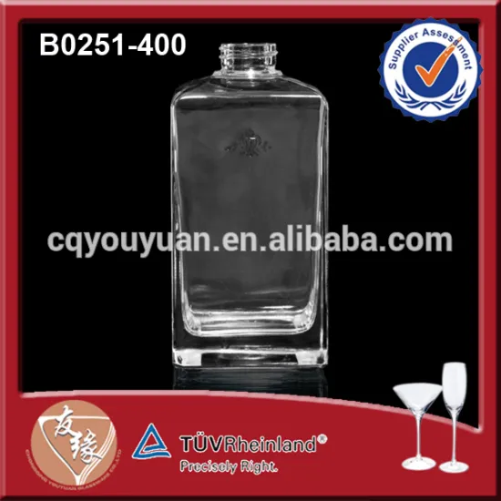 Empty Square Perfume Bottle Glass Bottle 400 ML Perfume