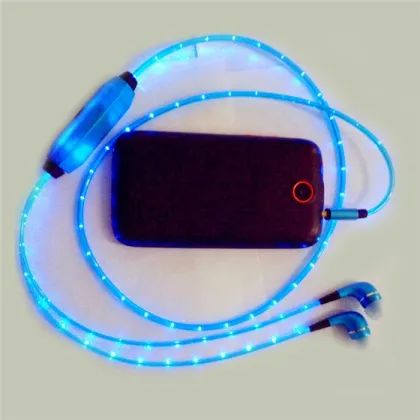 Colorful in-ear Wire Illuminated Glowing Earphone
