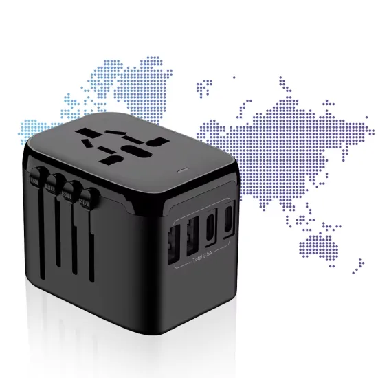 Universal Travel Adapter: Type C Charging Adapter for Quick Charge on Mobile Phones - Worldwide Compatible