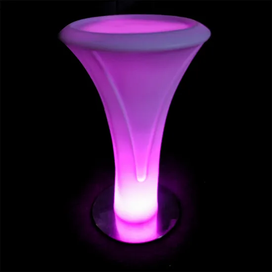 LED Shining battery rechargeable slim Conical bar Table