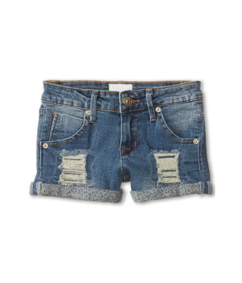 Dip Dyed Beached Children Blended Shorts Denim
