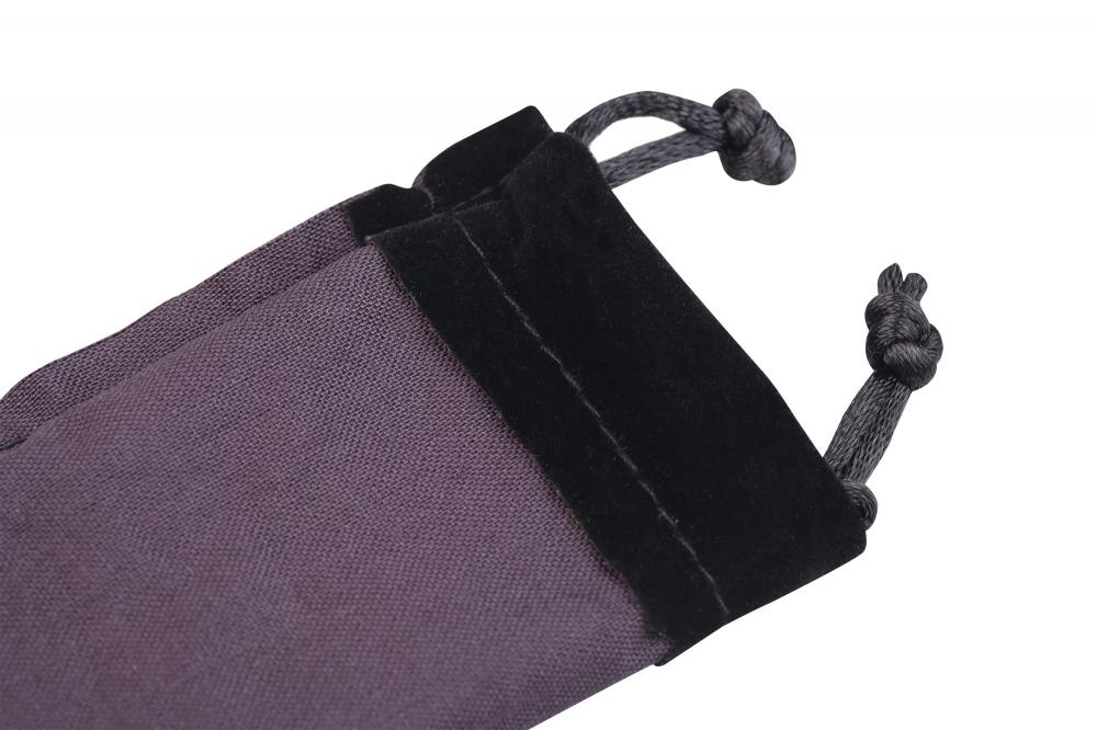 Pochette de stylo en velours noir avec impression en gros