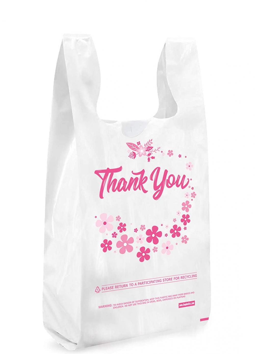 Clear Plastic Produce T Shirt Packaging Bag With Handle