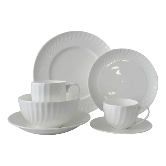 2022 Hot Selling Embossed Porcelain Tableware Sets