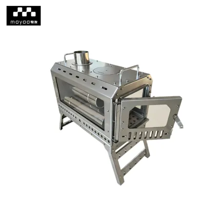 Outdoor Tent Stove with Fire Window