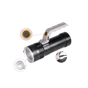 Super Bright LED Flashlight: Portable, Rechargeable for Camping, Hiking, and Fishing