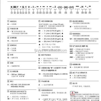 Eaton Vickers KBFTG4V-3-2B13N KBFTG4V-3-2B13N-Z-M1-PE7-H7-12 Hydraulic Proportional Throttle Valve