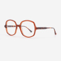 Irregularly Round Oversize Acetate Women's Optical Frames 23A3079