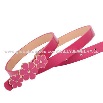 Three Flowers Leather Belt, China Manufacturer, OEM Orders are Welcome